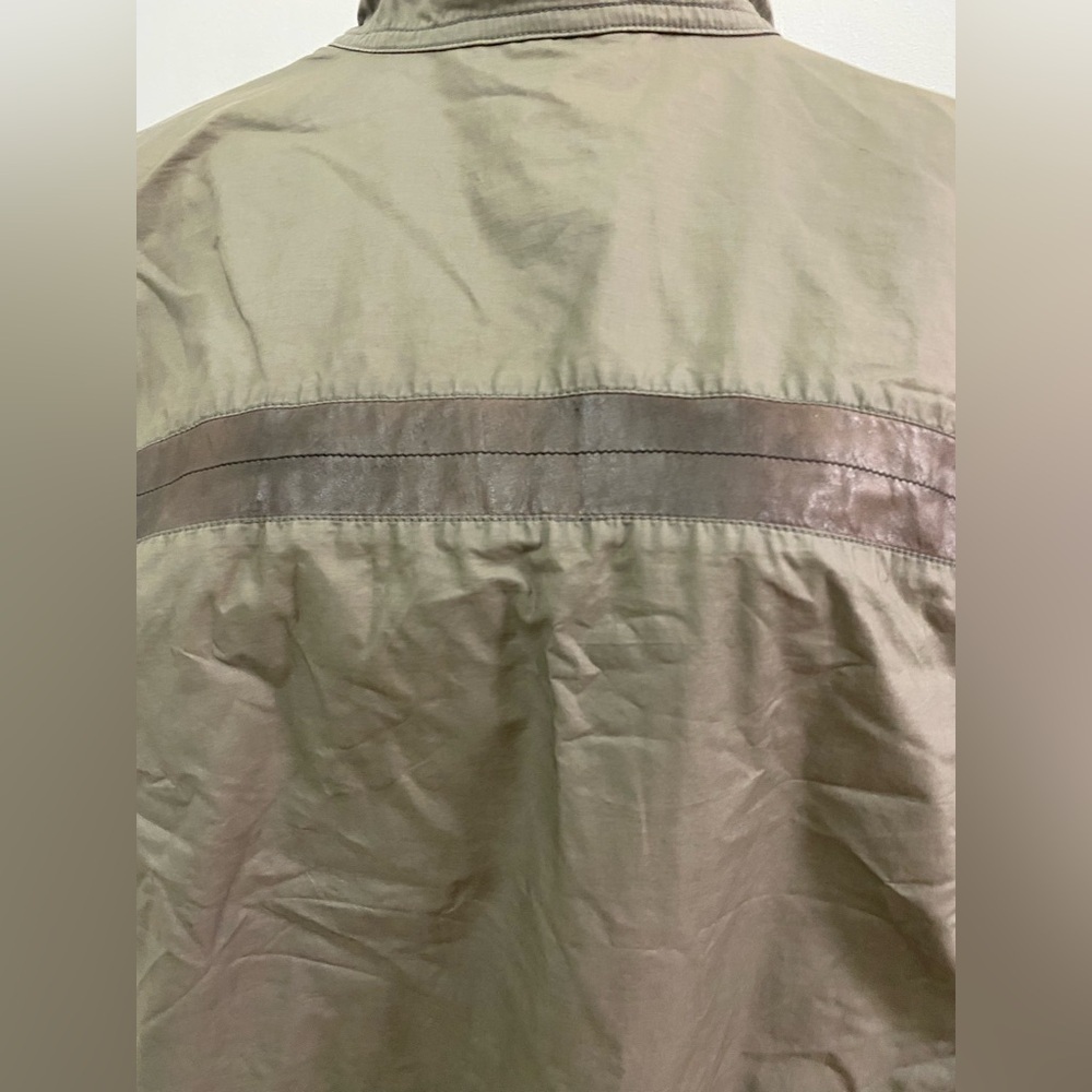 Ciesse Piummini Men's Khaki Outdoor vintage Italian  leather details Vest - Picture 7 of 8